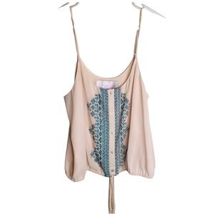 Rory Beca Sleeveless Embroidered Blouse Size M